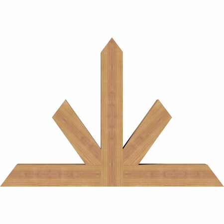 Ekena Millwork Saratoga Timber Gable Bracket, Western Red Cedar, 36"W x 24"H x 3 1/2"D x 3 1/2"F, 16/12 Pitch GBW036X24X0404SAR00SWR